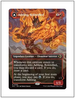 1x Ashling, Rekindled, Borderless Art, Lorwyn Eclipsed, Magic MTG NM - Image 1