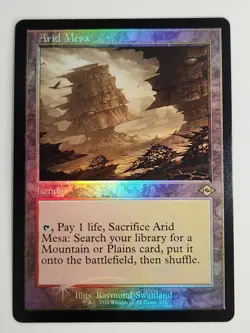 2021 Magic The Gathering Arid Mesa Retro Frame Foil Etched Modern Horizons 2 - Image 1