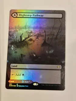 MTG Blightstep Pathway / Searstep Pathway borderless foil #291 Kaldheim NM - Image 1