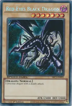 Yugioh SBC1-ENF01 Red-Eyes Black Dragon 1st Edition Secret Rare MINT - Image 1