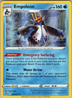 Empoleon 037/172 SWSH09: Brilliant Stars Pokemon TCG LP-NM - Image 1