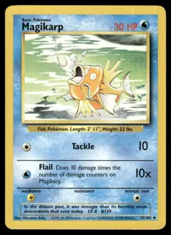 1999 Classic - Base Set Magikarp VTG UNplayed Basic/Uncommon #35 WOTC TGC - Image 1