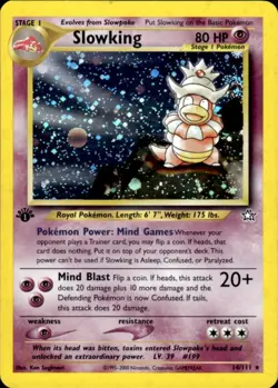 Pokemon Slowking 14/111 Neo Genesis Holo Rare 1st Edition Heavily Played - Image 1
