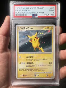 PSA 9 Pikachu 113/DP-P Platinum Quiz Prize Promo Pokemon Card 2008 Japanese - Image 1