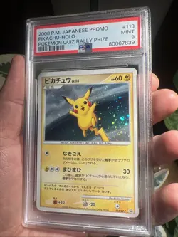 PSA 9 Pikachu 113/DP-P Platinum Quiz Prize Promo Pokemon Card 2008 Japanese - Image 3