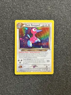 Pokemon Neo Destiny Dark Porygon2 8/105 Holo Rare 🌀SWIRL 🌀 - Image 1