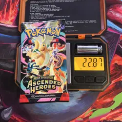 Extremely Heavy Pokemon Ascended Heroes Booster Pack 22.87 - Potential God PackU - Image 1