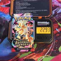Extremely Heavy Pokemon Ascended Heroes Booster Pack 22.93+ Potential God Pack!! - Image 1
