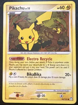 Pikachu 94/123 Mysterious Treasures Regular Vintage Pokemon TCG - Image 1