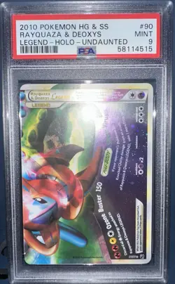 2010 POKEMON HGSS RAYQUAZA & DEOXYS LEGEND-HOLO 90 PSA 9 Bottom Half - Image 1
