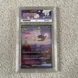 Pokemon TCG Charizard EX 201/165 Scarlet Violet 151 Japanese Ace 10 Perfect 10 - Image 1
