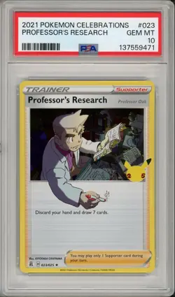 2021 Pokemon Celebrations Professor's Research #023 PSA 10 - Image 1