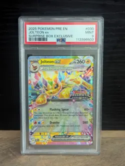 2025 Pokemon Jolteon ex PSA 9 Promo Holo Surprise Box Prismatic Evolutions - Image 1