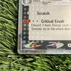 Tyranitar EX Pop Series 1 Cosmos Holo Foil Rare #17/17 2004 Pokemon LP - Image 3