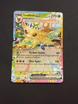 Pokemon Leafeon ex 006/131 Sv: Prismatic Evolutions Holo Double Rare 270 HP Ver… - Image 2