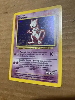 Pokemon TCG Mewtwo Base Set 10/102 Holo Unlimited Holo Rare never played with - Image 1