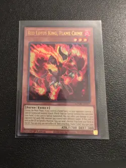 Red Lotus King, Flame Crime MZMU-EN077 Ultra Rare Yugioh Maze of Muertos - Image 1