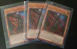 3x K9-00 Lupis Ultra JUSH-EN034 Justice Hunters 1st NM K9 Lupis YUGIOH Playset - Image 1