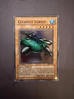Yu-Gi-Oh Catapult Turtle MRD-075 Metal Raiders 1st Edition Holo - Image 1