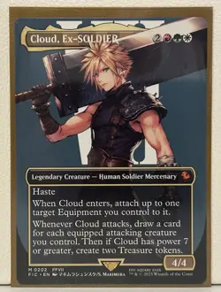 CLOUD, EX-SOLDIER & TIFA, MARTIAL ARTIST BORDERLESS CARDS SET NM - Image 2