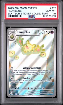 2025 POKEMON SVP EN-SV BLACK STAR PROMO #212 REUNICLUS PSA 10 - Image 1