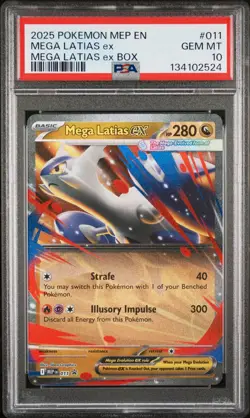 2025 POKEMON MEP EN-ME BLACK STAR PROMO MEGA LATIAS EX BOX MEGA LATIAS EX PSA 10 - Image 1