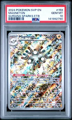 2024 POKEMON SVP EN-SV BLACK STAR PROMO #159 MAGNETON PSA 10 - Image 1