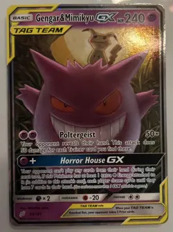 Gengar & Mimikyu GX Tag Team 53/181 Team Up Pokemon Sun & Moon - Image 1