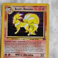 Pokemon Brock's Ninetales Gym Challenge 3/132 Holo Rare Stage 1 70 HP - Image 2