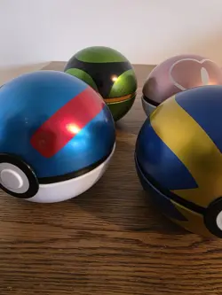 Pokemon 6x Pokeball tins inc rare Love Ball Tin - (D21) - - Image 3
