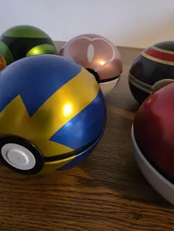 Pokemon 6x Pokeball tins inc rare Love Ball Tin - (D21) - - Image 4