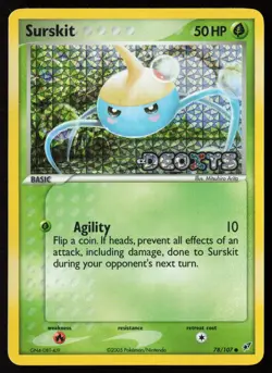 2005 Pokemon Deoxys Surskit Reverse Holo 78/107 LP/NM - Image 1