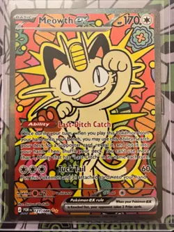Meowth ex 121/088 Me03: Pokemon Perfect Order Holo Fresh from ETB Pack - Image 1