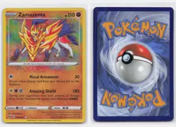 ZAMAZENTA 102/185 AMAZING RARE VIVID VOLTAGE POKEMON - Image 3
