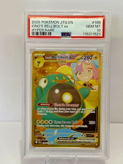 2025 POKEMON JTG EN-JOURNEY TOGETHER HYPER RARE #188 IONO'S BELLIBOLT EX PSA 10 - Image 1