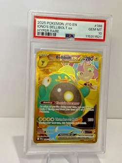 2025 POKEMON JTG EN-JOURNEY TOGETHER HYPER RARE #188 IONO'S BELLIBOLT EX PSA 10 - Image 3