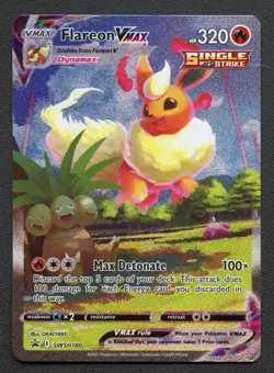 Pokemon TCG Flareon VMAX SWSH180 Black Star Promo Card - Image 1