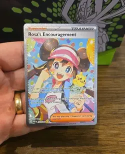 Rosa’s Encouragement 123/088 Special Illustration Rare Pokemon TCG Perfect Order - Image 1