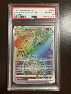 Dragonite VSTAR 081/078 Pokemon Go PSA 10 GEM MINT - Image 1