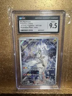 Pokemon TCG N's Reshiram 167/159 Journey Together Holo IR CGC 9.5 Mint + - Image 1