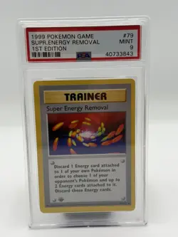 Pokemon TCG Super Energy Removal Shadowless 1st Edition PSA 9 English - Image 1