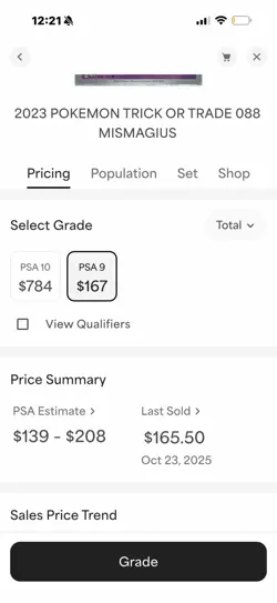 Mismagius 088/193 Trick or Trade PSA 9 Low Pop Pokemon Rare - Image 2