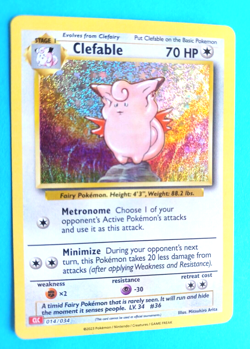 POKEMON CLASSIC COLLECTION CLEFABLE CLC 014/034 HOLO SET FRESH UNPLAYED - Image 1