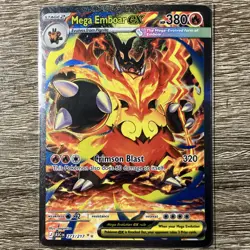 The Pokemon Company Mega Emboar EX 273/217 Rare Holo Fire ASC Pokemon TCG - Image 1