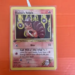 Pokemon TCG Blaine's Vulpix66/132 1st Edition Gym Challenge Common WOTC Vintage - Image 1