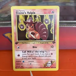 Pokemon TCG Blaine's Vulpix66/132 1st Edition Gym Challenge Common WOTC Vintage - Image 3