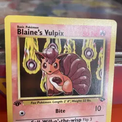 Pokemon TCG Blaine's Vulpix66/132 1st Edition Gym Challenge Common WOTC Vintage - Image 4