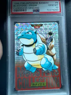 1996 Pokemon Blastoise #9 Prism Japanese PSA 10 GEM MINT - Image 1