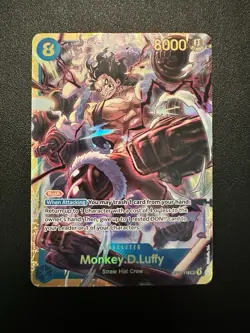 Monkey.D.Luffy OP11-118 Secret Rare A Fist of Divine Speed ONE PIECE TCG - Image 1