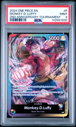 2024 ONE PIECE PROMOS 2ND ANV TOURNAMENT #P MONKEY D. LUFFY PSA 9 - Image 1
